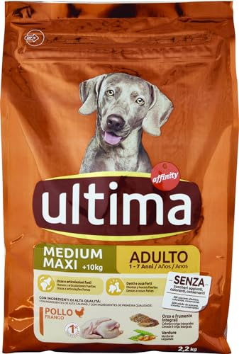 Ultima Hundefutter Medium Maxi Adult mit Huhn, 2200 g