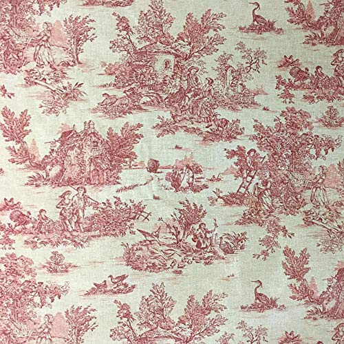 Tissu au mètre coton Toile de jouy Mini Pastorale LR largeur 1m60
