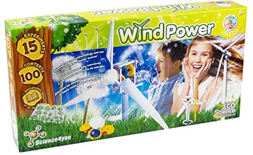 Science4you - Riesenwindmühle 1 Meter Wind. Ökologisches und pädagogisches Spielzeug für Kinder 8 9 10 Jahre alt. Verwenden Sie erneuerbare Energie zum Laden von Batterien