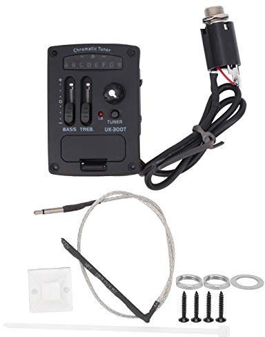 2-Band EQ Pickup Ukulele Equalizer Tuner System mit Color Led Tuner Gitarren Vorverstärker Verstärker Ukulele Preamp Abholung