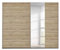 Rauch Möbel Santiago Schrank Schwebetürenschrank mit Spiegel, Eiche Sanremo hell, 2-türig, inkl. Zubehörpaket Classic, 7 Einlegeböden, 3 Kleiderstangen, 1 Hakenleiste, BxHxT 261x210x59 cm