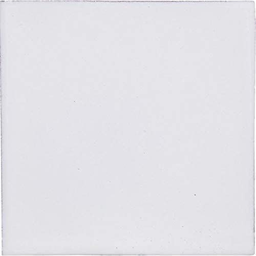 Cerames piastrelle monocolore messicane Talavera Blanco Puro – ceramiche piastrelle di mosaico bianche decorative per bagno, doccia, Una confezione di 90 piastrelle bianche 10,5x10,5 cm
