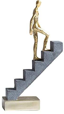Fenteer Treppe Denker Skulptur Modernes Denken Menschen Figur Statue Home Tischdekoration, S