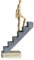 Fenteer Treppe Denker Skulptur Modernes Denken Menschen Figur Statue Home Tischdekoration, S