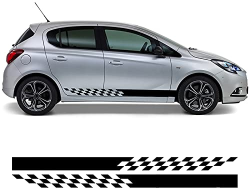 Seitenschweller Aufkleber 2 Stück Racing Style Autotür Seitenstreifen Aufkleber Vinyl Aufkleber,Für Opel Corsa CDEF Zubehör Tuning 2020