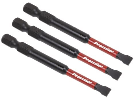 Sealey 3pc 75mm Slotted 5.5mm Impact Power Tool Bit Set - AK8252