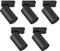 Popp®Foco Portalámparas carril en Monofásico para bombilla GU10 hasta máx 10W (Bombilla no incluida) Aplique de superficie orientable interior negro moderno (Pack 5 unidad)