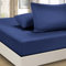 Imperial Rooms Single Fitted Sheet 40 Cm Bed Sheets - Brushed Microfiber Shrinkage and Fade Resistant Fitted Bed Sheet Extra Deep Pocket (Navy)