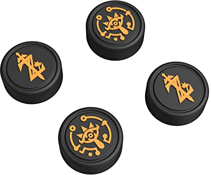 JINGDU Tapa de Botones de Pulgar para Switch Joy-con Agarres para el Pulgar de Silicona Cubierta Protectora de Botones Compatible con Nintendo Switch Lite/OLED 4 Piezas - Zelda
