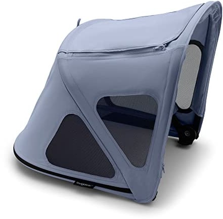 Bugaboo Capota ventilada Fox y Cameleon, extensible para una protección adicional y una protección solar óptima, repelente al agua, Seaside Blue