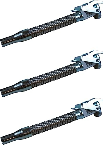 KOVA® 3x Flexibler Ausgießer für Metall-Benzinkanister, inklusive Dichtungsgummi, passend für 5, 10 und 20 Liter Kanister, Ideal für PKW, LKW, Motorrad, Traktor, Boot