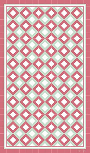 DobleUve Estudio Alfombra Vinílica Hidráulica 26 | Color Rojo | 140x200 cm | Alfombra Cocina Lavable Antideslizante | Alfombra Vinilica | Suelo Vinílico | Alfombra Vinilo Salón