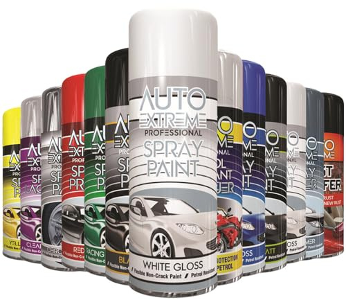 AlezyB - 1 x Auto Extreme White Gloss Spray Paint 400ml Professional Quality, Perfect Finish Multipurpose Aerosol for Cars, Bikes,Vans, Metal, Wood