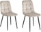 Colenis - Ela Esszimmerstühle - 2er Set - Beige - Samt - Für Esszimmer, Küche & Wohnzimmer - Modernes Design