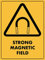 Vorsicht Starkes Magnetfeld Warnschild Metall Schilder Eisenmalerei Wandposter Für Draußen Innen 20X30cm