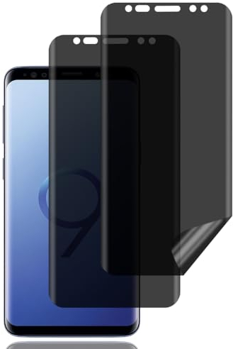 Sichtschutz Schutzfolie für Samsung Galaxy S9 [2 Stück], Privacy Schutzfolie, Sichtschutzfolie, Kratzfest, Blasenfrei, Anti-Fingerprint, Anti-Spy Flexibler TPU Displayschutzfoli für Samsung Galaxy S9