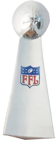 barbot Fantasy Football Trophäe – Chrom Replik Meisterschaft Trophäe – Fantasy League Winner's Cup Lombardi Trophäe (15,2 cm)