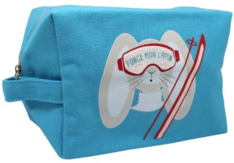Trousse de Toilette Enfant Lapin - Rangement Produits Hygiène, Brosse à Dent - Fermeture Éclair Facile - Trousse Enfant, Ado Indispensable - Format Voyage, École - French Tendance