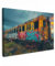 MuchoWow© Bild auf Leinwand Groß 120x80 cm XXL Schlafzimmer Bilder Badezimmer Wand Deko Wohnzimmer Modern Wanddeko Bilderwand Geschenk Graffiti - Zug - Street Art - Neon - Urban