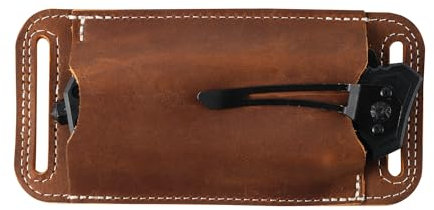 Biobasedon Leather Knife Holster,Leather Folding Knife Sheath for Belt EDC Holster Man Knife Holster