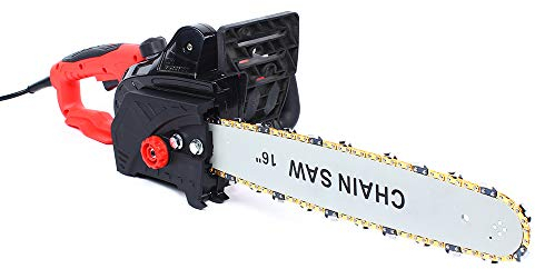 16 Zoll Elektrische Kettensäge für Schneiden von Holz, Elektrosäge Motorsäge Holzsäge 2000W mit 40cm Schiene 800 U/min Baumsäge