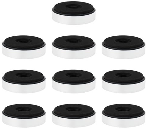 VGOL 10 Pezzi Piedini Di Isolamento Degli Altoparlanti Piedini Rotondi Di Smorzamento Audio Piedino Preamplificatore Amplificatore CD Per Altoparlanti Audio Argento 40x11mm