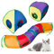 Focenat 3 en 1 Túnel para Gatos, Túnel de Juego para Gatos, Tienda de Campaña Plegable para Gatos, Túnel Gatos para Interiores y Exteriores, Interactivos Juguete para Gatos Perros Conejos (A)