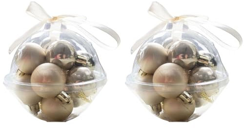 Baumkugeln aus Kunststoff Ø 3 cm zum Hängen - Bruchsicher - Baumschmuck wetterfest für Innen und Außen - Christbaumkugeln