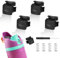 4pcs Replacement Button Compatible with Owala FreeSip 24oz 32oz, BPA-Free Water Bottle Button Switch Lid Mouth Push Spring Replacement Parts for Owala 19/24/25/32/40oz Bottle Accessories (Black)