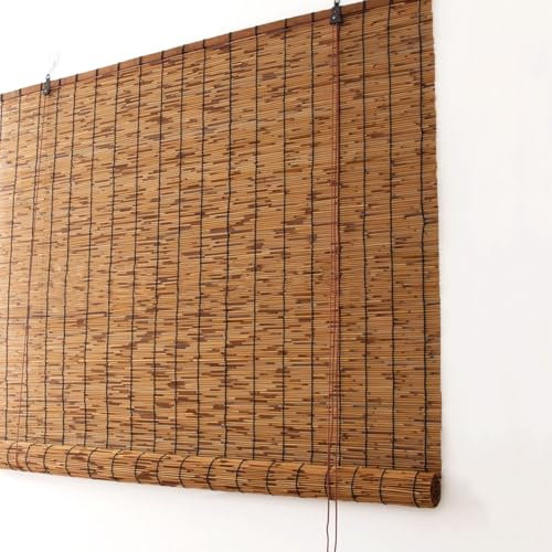 CARHLEAN Bambusrollos Outdoor Bambus Fenster Jalousien Bambus Raffrollos Bambus Rollo für Fenster,Bambus Vorhänge Rollos Sonnenschirme sichtschutz