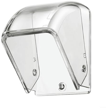 Emiif Doorbell Rain Cover, PC Material Transparent Weatherproof Waterproof Wireless Doorbell Protector with Storage Box for Keys and Remote Controls