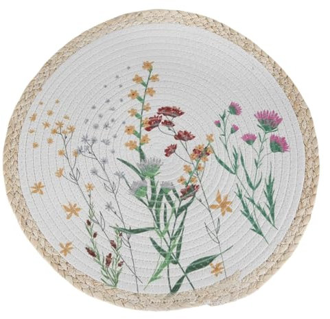 XAGMODSHN Decorative Cotton and Corn Husk Table Mats Placemats for Coffee Tables and Desks Cotton Rope Designs Dish Mat