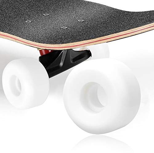 ZASCHMOY , Longboard-, Skate-, 52 X 32 Mm, 4 Stück, MS2407, PU, ​​weiße Härte, Doppelwippenrad für Doppelt Verzogene Platte