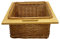 Pull out Wicker Basket Drawer 500mm Kitchen Storage Solution Larder Base Unit Cupboard with Handle Rustic Pine Wood Farmhouse Style 100% Handmade Rattan Brown