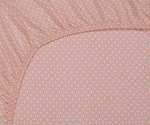 Pip Studio Spannbettlaken Cross Stitch Koralle 100x200cm
