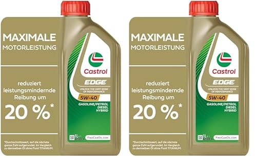 Castrol EDGE 5W-40 Motoröl, 1L (Packung mit 2)