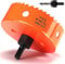 Hole Saw 100mm, Hole Saw with Drill Bit for Wood, Orange Bi-Metal Hole Cutter Smooth Cutting for Soft Metal, Drywall and Plastic