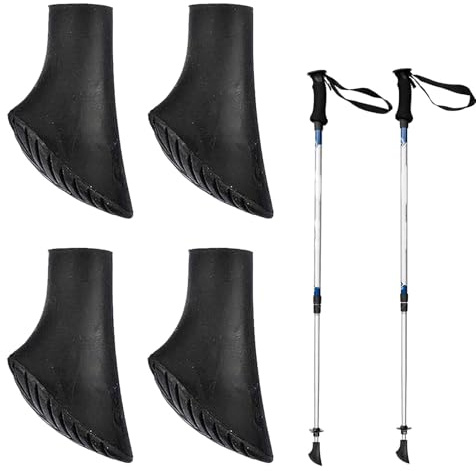 4 Stück Nordic Walking Stöcke Gummipuffe,Walking Stöcke Gummipuffer Universal,Nordic Walking Stöcke Gummipuffer,Nordic Walking Pads,Für Trekking Asphalt Kies Gebirge Mit Durchmesser