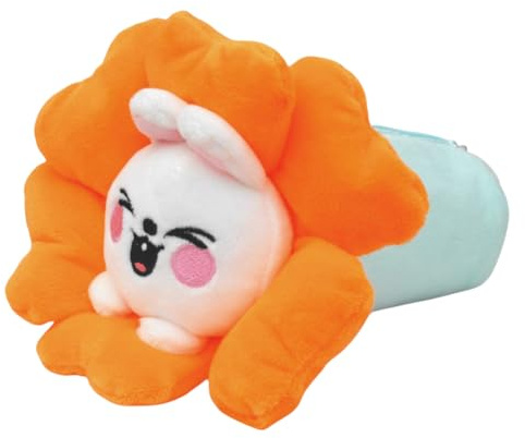 AVZYARDY Skzoo Plüsch Federmäppchen, Kawaii Wolf Chan Han Quokka Bbokari Blumen Täschchen, Weiches Kuscheltier Make-up Tasche Geschenk for Stray Kids Fans & Sammler