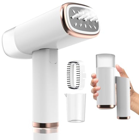 Ferro da Stiro Verticale, 1000W Stiratrice Verticale Portatile, Serbatoio dell'acqua Rimovibile 150ml, Riscaldamento Rapido 20s, Rimozione Rapida, Compatto e Portatile per Casa, Ufficio, Viaggio