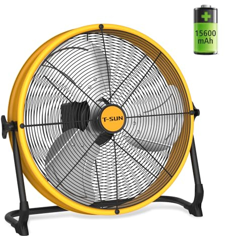 T-SUN 16 Rechargeable High Velocity Floor Fan with Built-in Battery