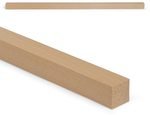 Woodsellers Holzleiste Birke gehobelt [Massivholz & verleimfertig] – Birkenholz Leiste technisch getrocknet 10–12%, allseitig gehobelt, naturbelassen – für Möbelbau & Innenausbau (20x20x1000mm)