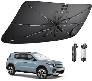 BIBIBO Compatible con Citroen C3 Aircross 2024 2025 Parasol Parasol Parabrisas Delantero Parabrisas CC24 Auto Parasol C3 Aircross 2025 Accesorios