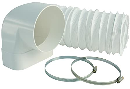 Umlenkstelle 15 x 8 Schl. weiß 50cm, Ø125mm, 2 Schellen,wei?