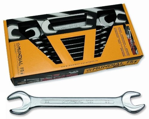 MUNDIAL SERIE 8 CHIAVI A FORCHETTA DALLA 6 ALLA 22 UTENSILI X OFFICINA CARRELLO PROFESSIONALI