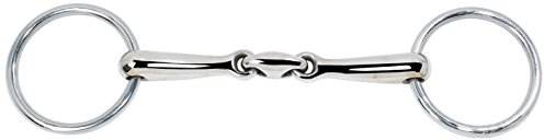 BUSSE Unterlegtrense KAUGAN, Edelstahlringe, doppelt-gebrochen, 11,5 cm, Kaugan