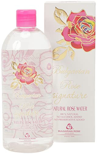 Rose Bulgarian Rose Signature 100% Natural Rose Water, 500 ml, Toner for Dry, Sensitive Skin