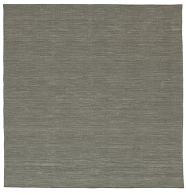RugVista, Kelim Loom, Teppich, Mittelflor Teppich, 200 x 200 cm, Quadratisch, Moderner Kelim Teppich, Wolle, Flur, Schlafzimmer, Küche, Wohnzimmer, Dunkelgrau, Dunkelgrün