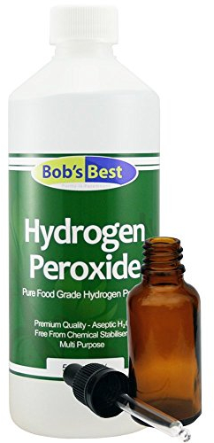 Food Grade Hydrogen Peroxide 3% - 500ml - with 30ml Amber Glass Dropper Bottle