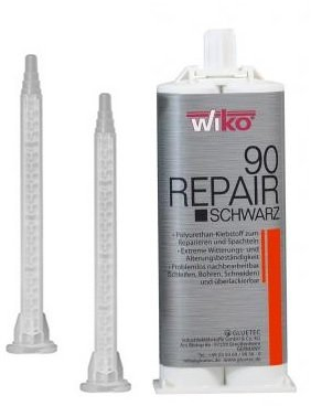 2K PUR Industriekleber Kunststoffkleber Kunststoffreparatur GFK Klebstoff SCHWARZ 50 ml